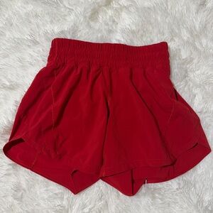 Lululemon Track That Shorts Red size 6 Like New Condition, 5 inch inseam.